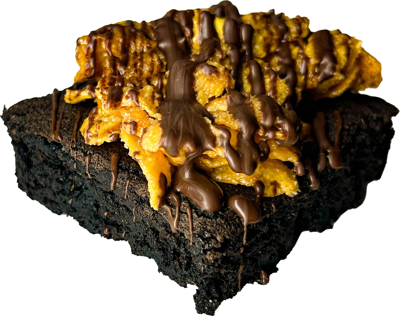 Dark Chocolate Cornflake Crack brownie